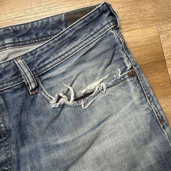 Diesel Waykee Jeans Men 36x30 Blue Straight Leg Medium Wash Faded Denim 0806U - Picture 8 of 16